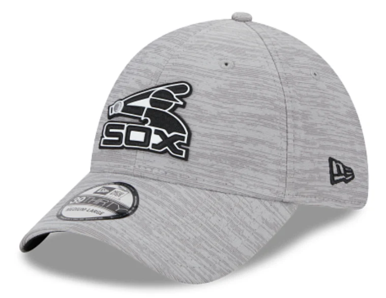 Men's Chicago White Sox New Era Gray 2023 Clubhouse 39THIRTY Flex Fit Hat