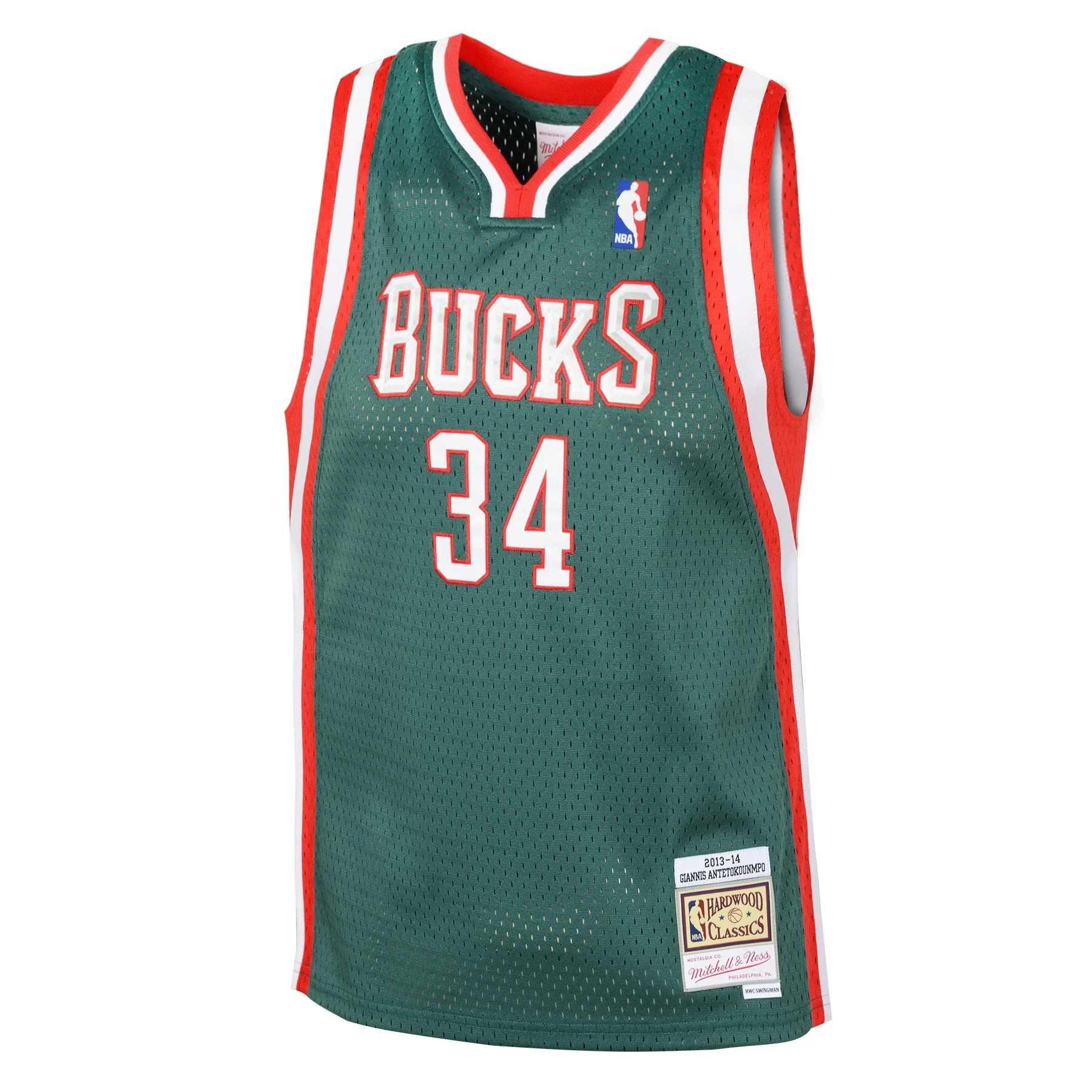 Youth Milwaukee Bucks Giannis Antetokounmpo Mitchell & Ness Kelly Green Hardwood Classics Swingman Jersey