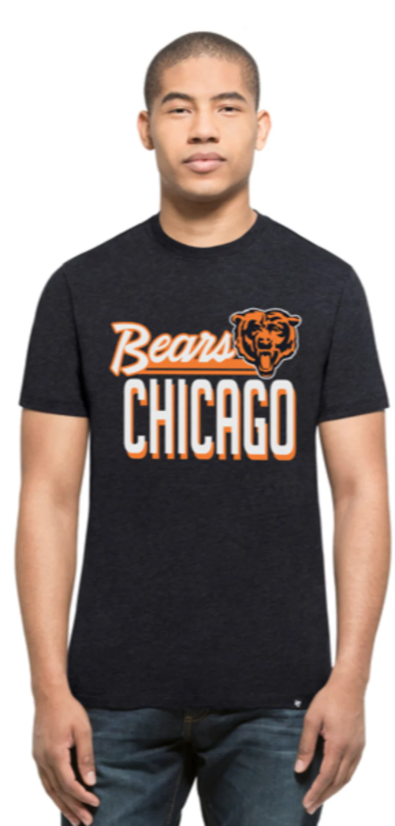 Men's Chicago Bears NFL Retro Script Regional Club Tee By ’47 Brand