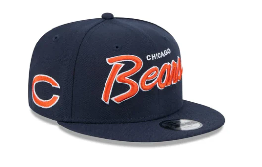 Chicago Bears New Era Navy Script C 9FIFTY Adjustable Snapback Hat