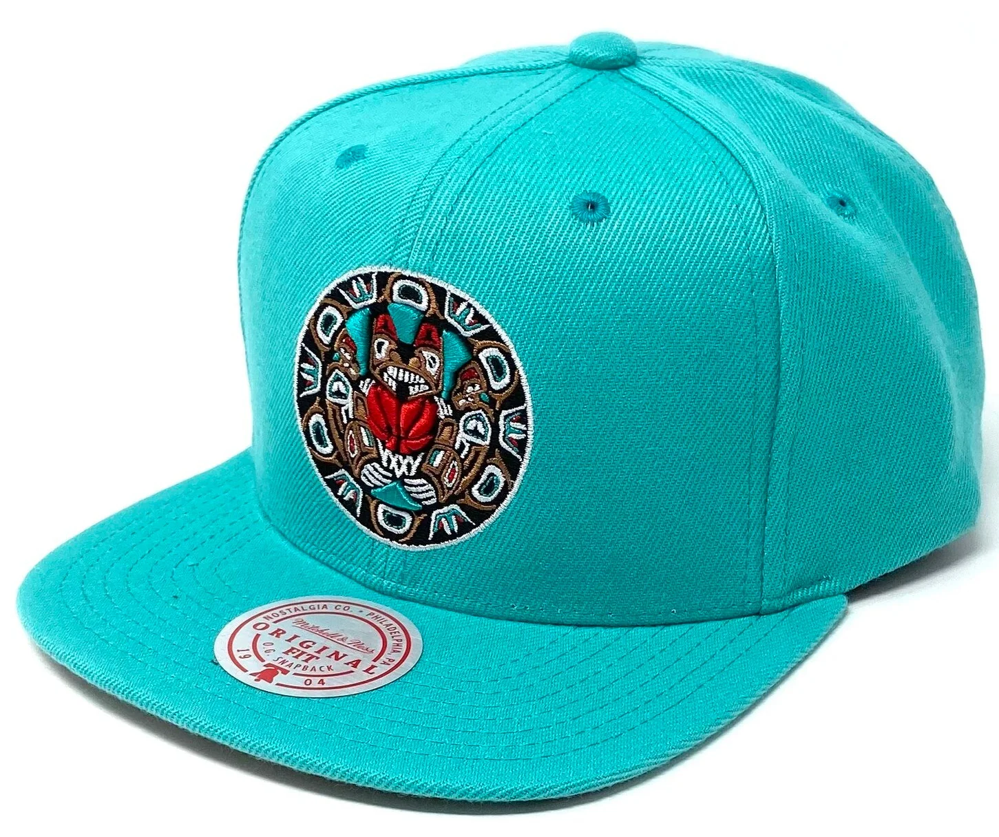 Men's Vancouver Grizzlies Mitchell & Ness Teal Alternate Core Basic Adjustable Snapback Hat