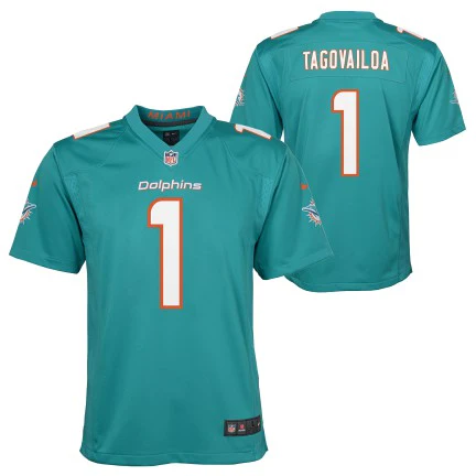 Youth Miami Dolphins Tua Tagovailoa Nike Aqua Game Jersey