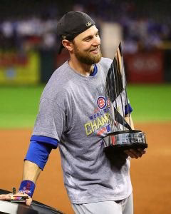 Ben Zobrist Chicago Cubs 2016 MVP Trophy Photo (Size: 8