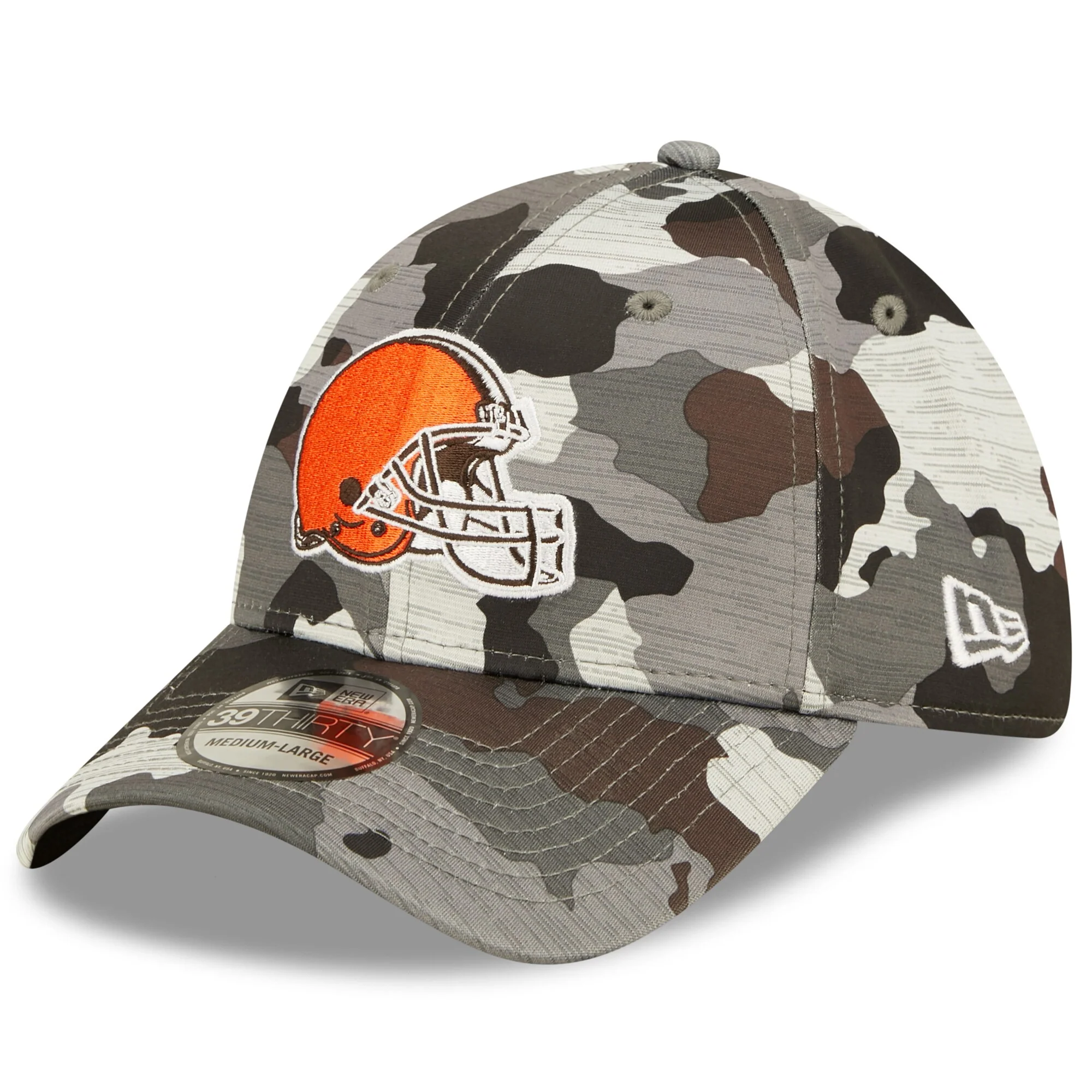 Men's Cleveland Browns New Era Camo 2022 NFL Training Camp Official 39THIRTY Flex Hat