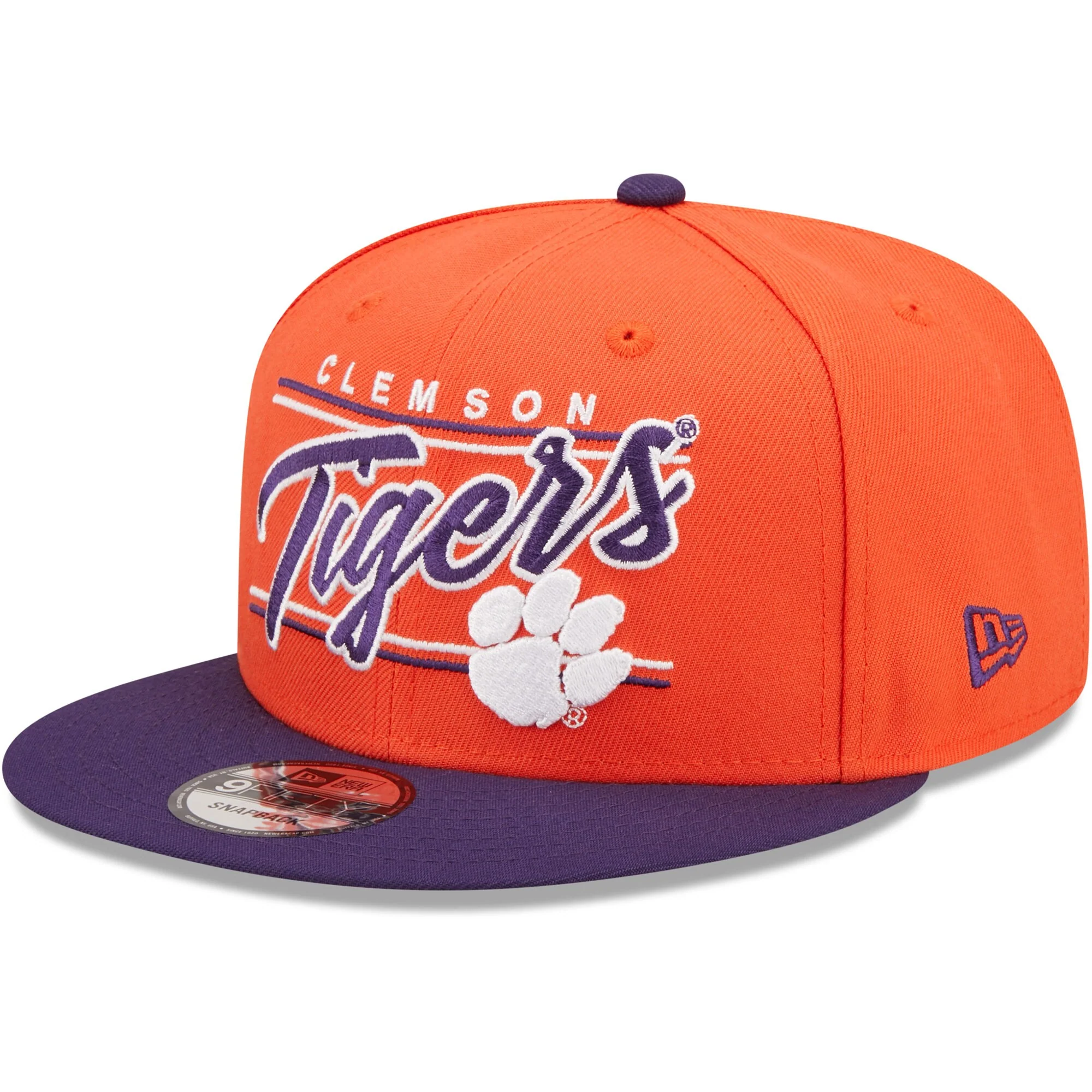 Clemson Tigers New Era Team Script 9FIFTY Snapback Hat - Orange