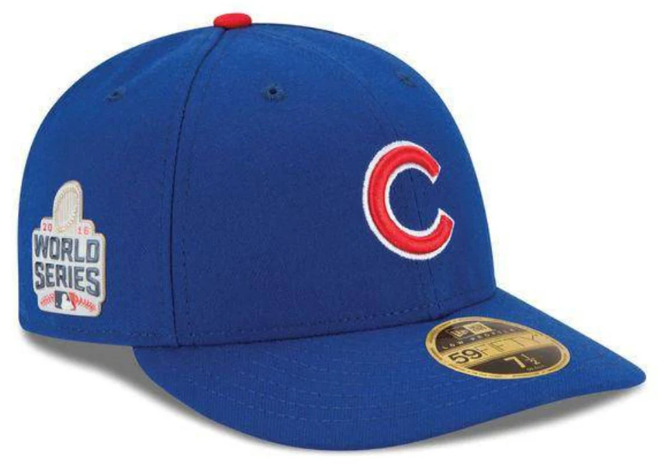 Chicago Cubs Authentic Collection On-Field 59FIFTY Low Profile Game Cap with 2016 World Series Patch Size 8