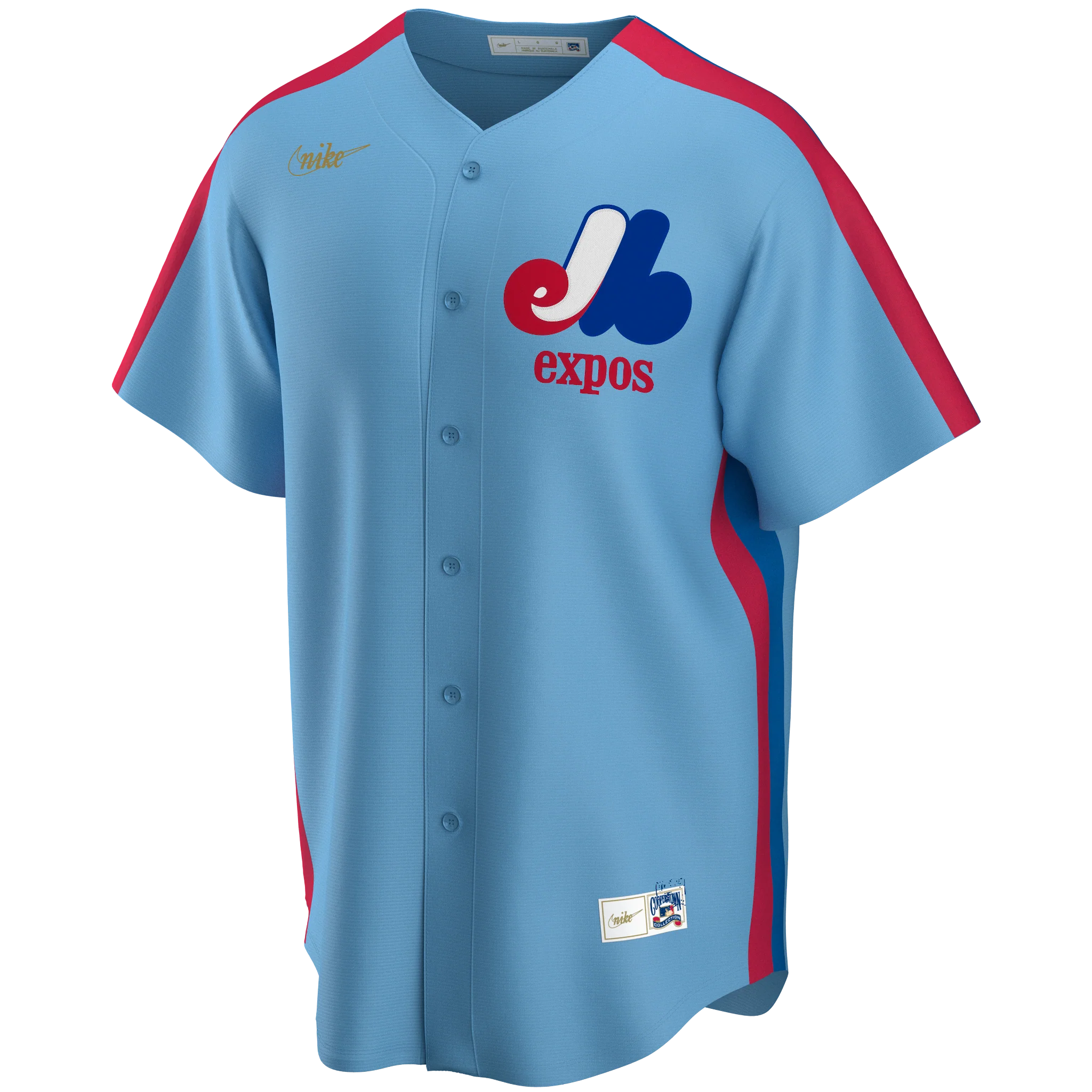 Men's Montreal Expos Vladimir Guerrero Nike Light Blue Road Cooperstown Collection Team Jersey