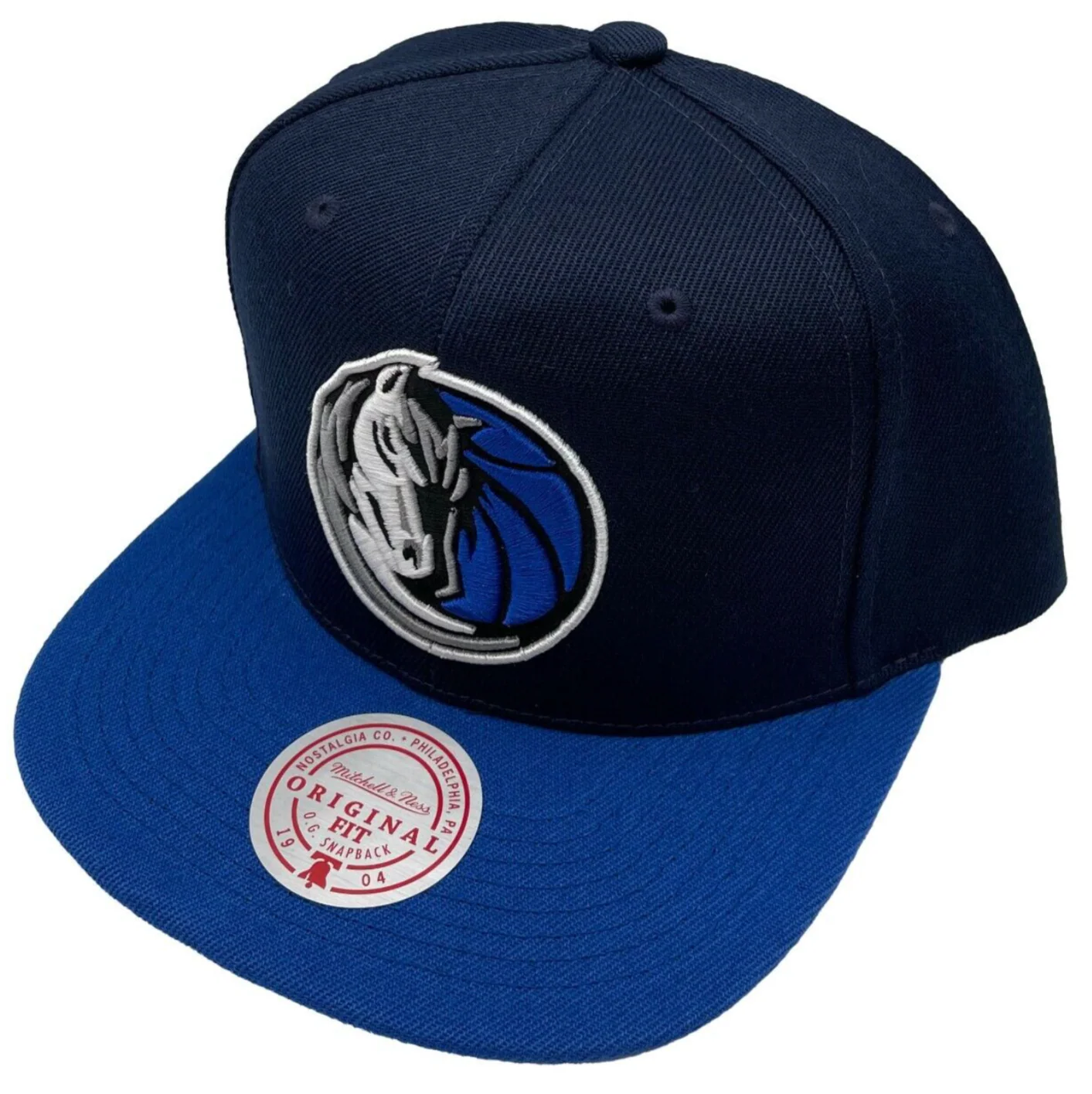 Men's Dallas Mavericks NBA Core Basic Navy 2 Tone Mitchell & Ness Snapback Hat