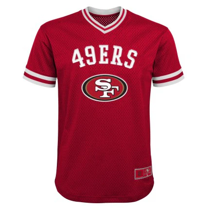 Youth San Francisco 49ers Twill V-Neck Jersey Tee