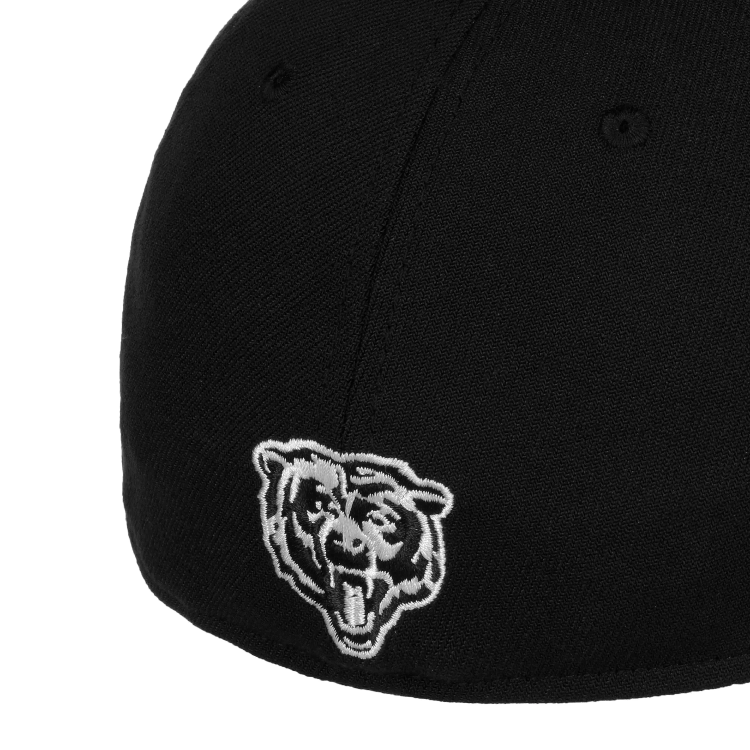 Men's Chicago Bears New Era Black Mascot Logo 2022 Sideline 39THIRTY Flex Hat