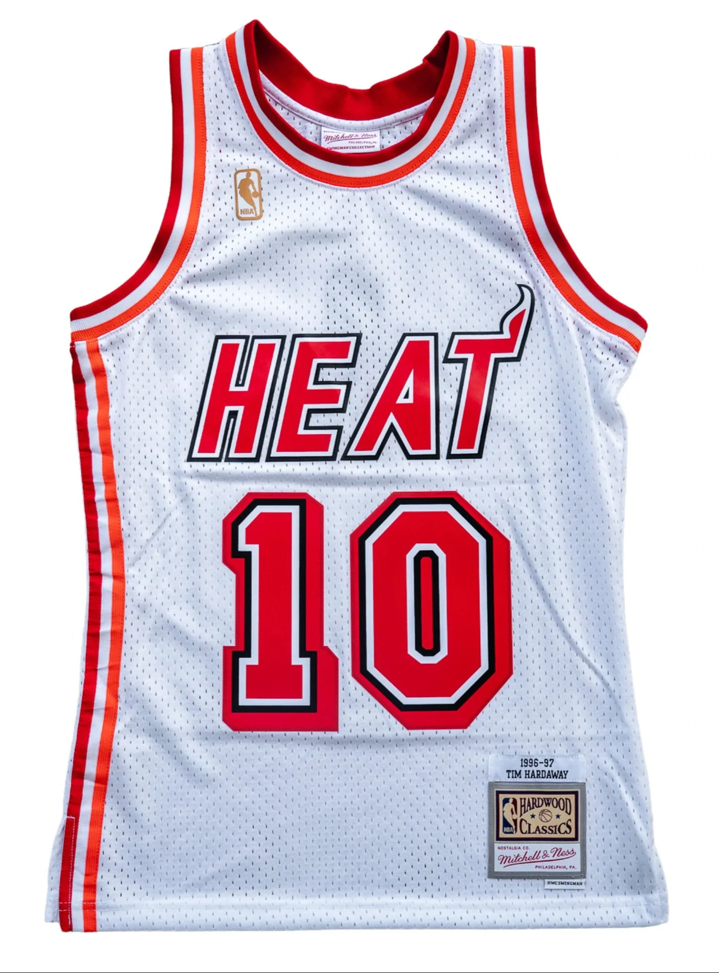 Miami Heat Tim Hardaway Mitchell & Ness NBA Mens Hardwood Classics White Swingman Jersey