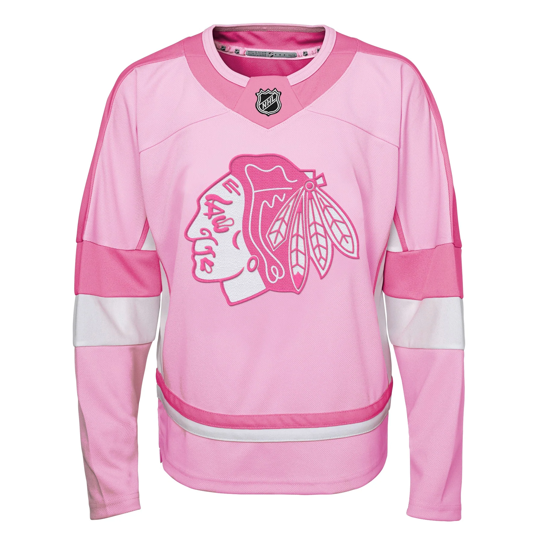 Child Connor Bedard Chicago Blackhawks Girls Pink Fashion Child Jersey