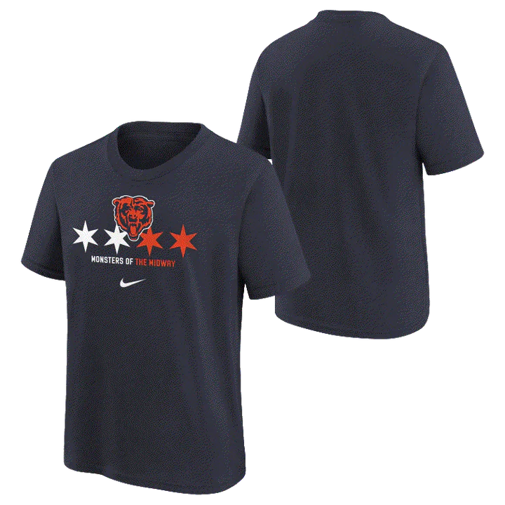 Youth Chicago Bears Nike Navy Local Pack Tee