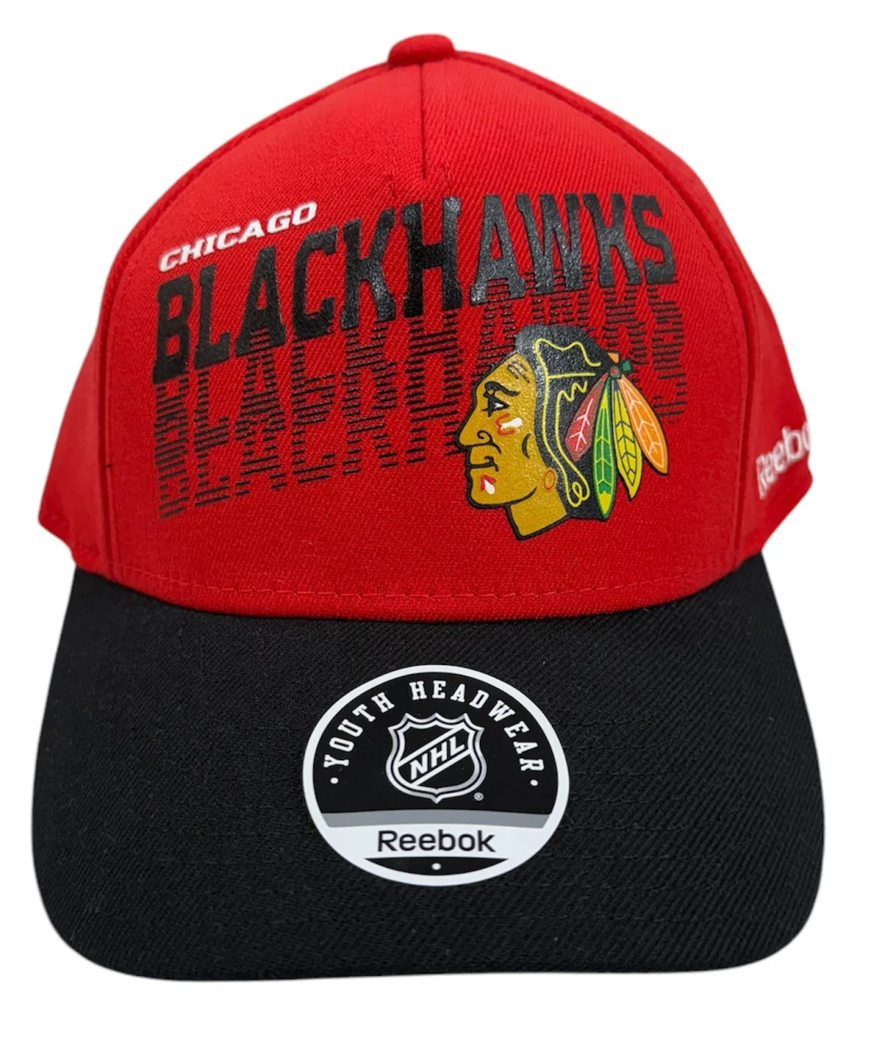 Youth Chicago Blackhawks NHL Reebok Structured Flex Fit Hat