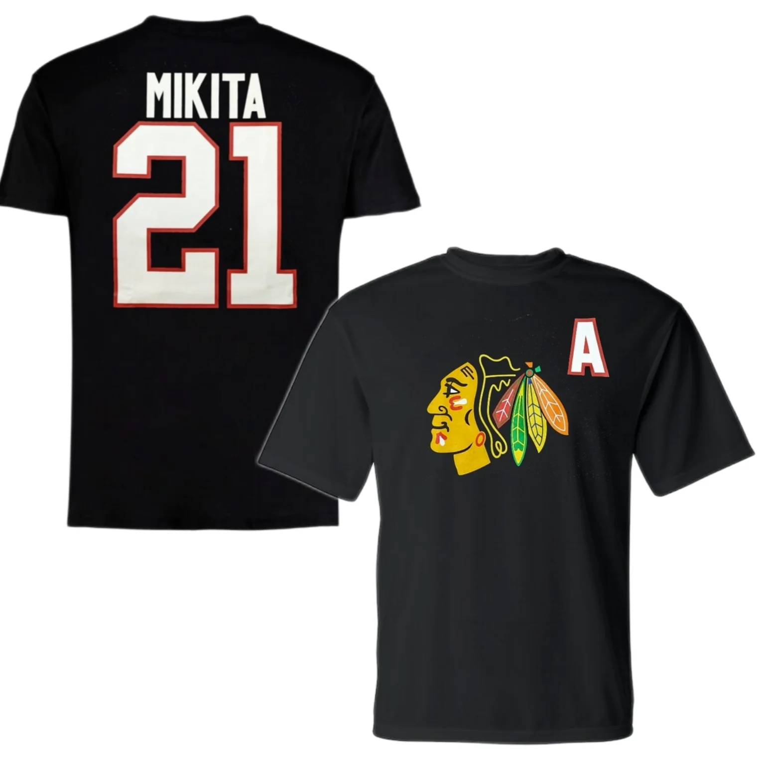 Men's Chicago Blackhawks Stan Mikita Black Player T-Shirt