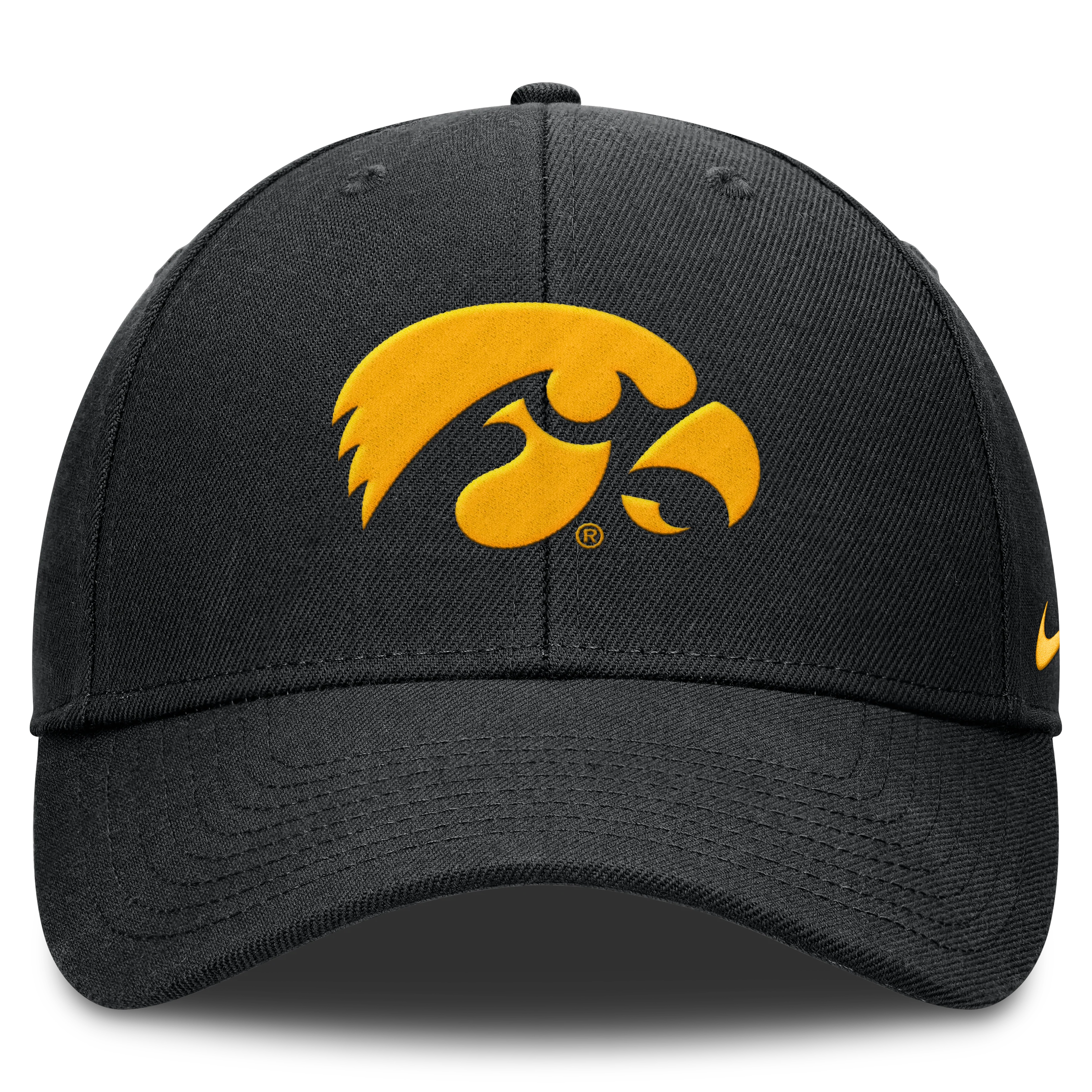 Iowa Hawkeyes Black Nike Rise Adjustable Hat