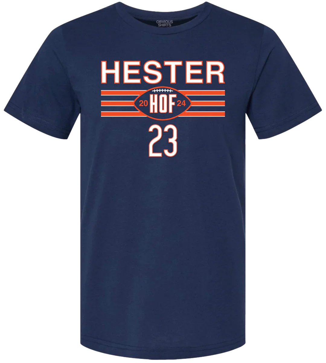 Men's Devin Hester Hall Of Fame 2024 Obvious Shirts Navy Tee