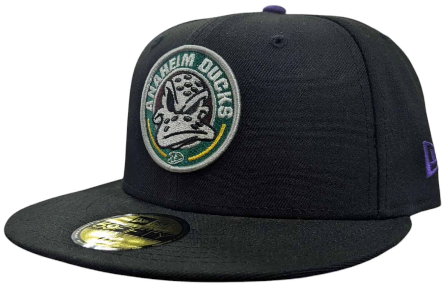 Anaheim Mighty Ducks New Era Black Wild Wing 59FIFTY Fitted Hat