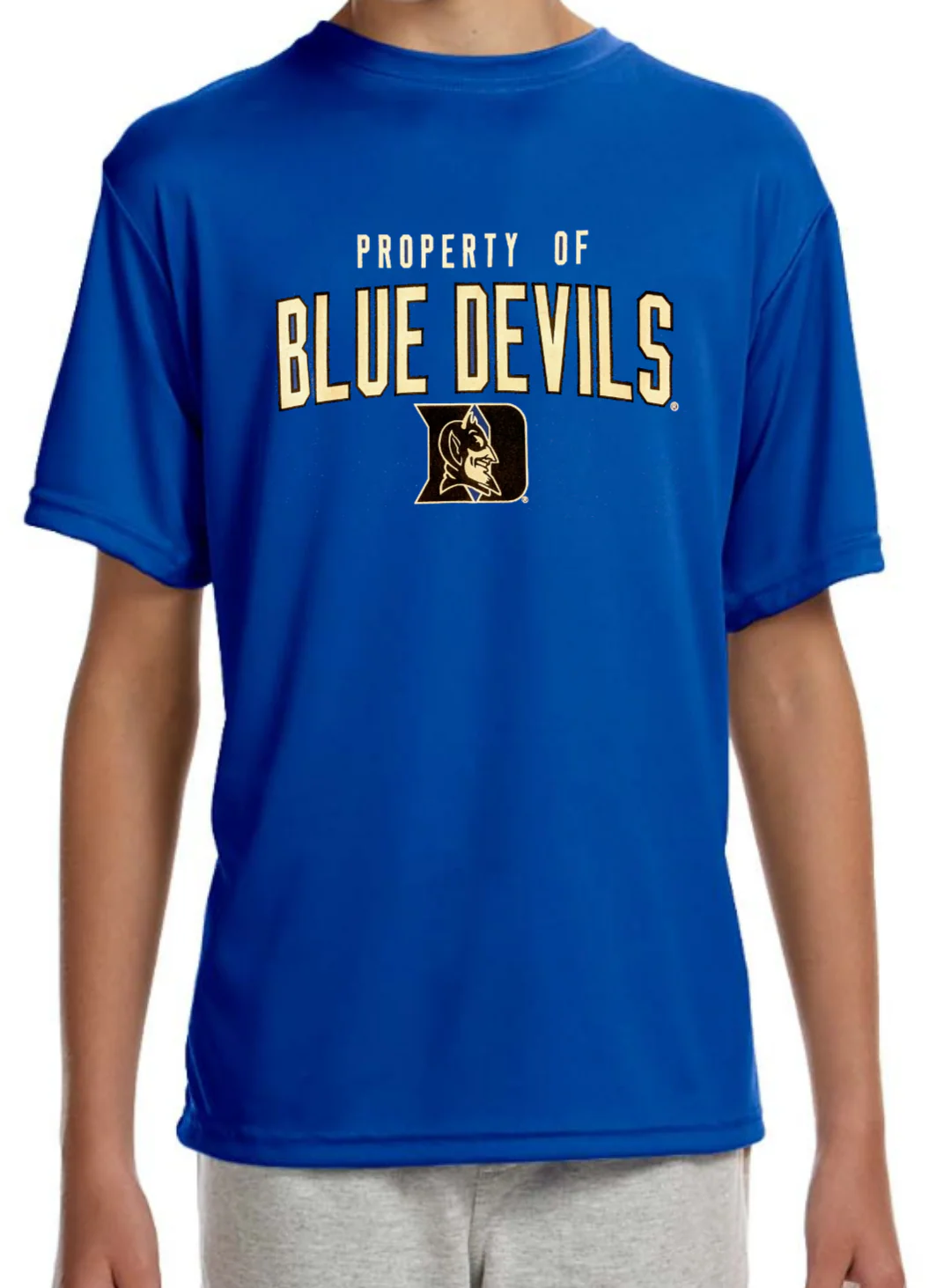 Youth Duke Blue Devils Royal Blue Heisman Collection Property Of Tee
