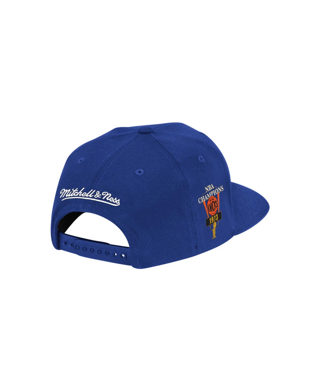 Men's Detroit Pistons Hardwood Classics Mitchell & Ness Script Champ Year Trophy Royal Snapback Hat