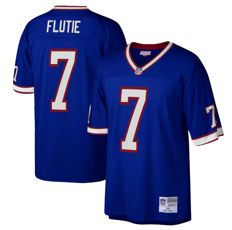 Mens Buffalo Bills Doug Flutie Mitchell & Ness Royal Blue Retired Player Vintage Replica Jersey