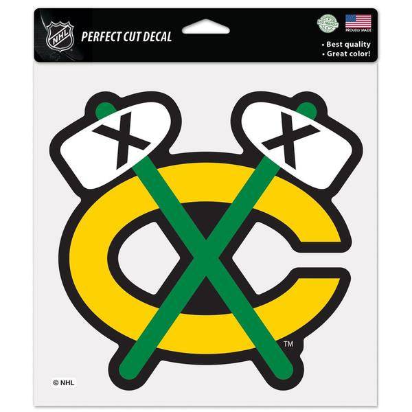 Chicago Blackhawks Secondary Logo Tomahawk 8X8 Perfect Cut Decal