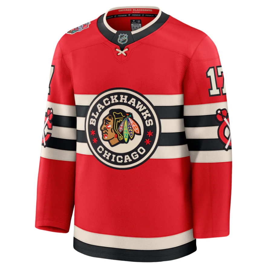 Men's Chicago Blackhawks Nick Foligno Fanatics Red 2025 NHL Winter Classic Premium Player Jersey