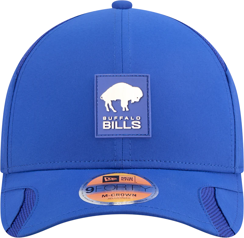 Men's Buffalo Bills New Era Blue 2025 NFL Sideline Heat 9FORTY M-Crown Adjustable Hat
