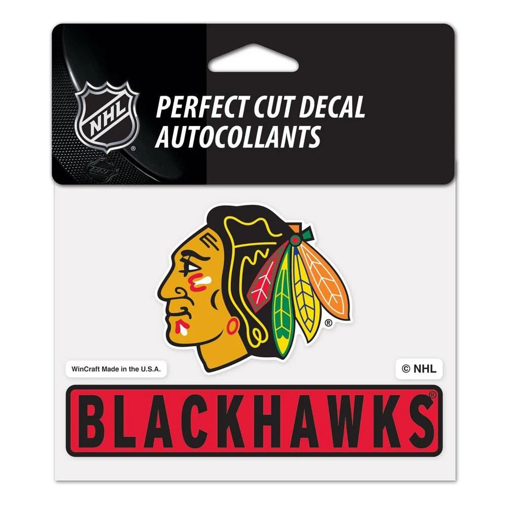 CHICAGO BLACKHAWKS PERFECT CUT COLOR DECAL 4.5