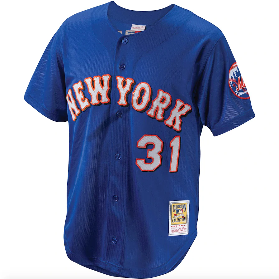 Men's Mitchell & Ness Mike Piazza New York Mets Royal Cooperstown Collection Batting Practice Jersey