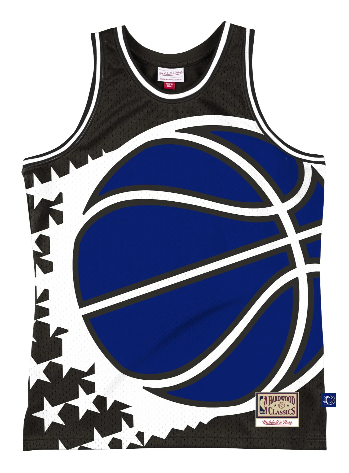 Men's Orlando Magic Mitchell & Ness Black Hardwood Classics Blown Out Fashion Jersey