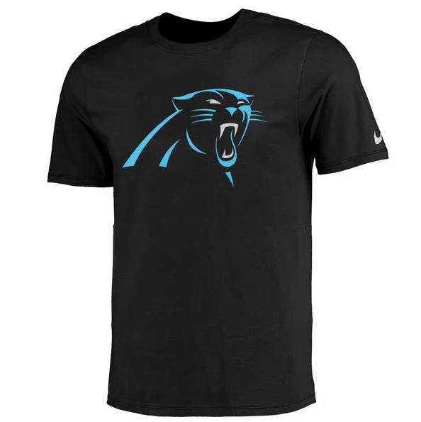 Mens Carolina Panthers Nike Black Essential Logo T-Shirt