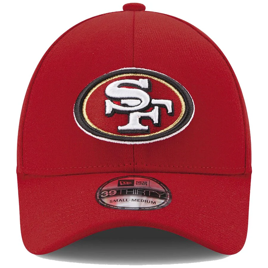Mens San Francisco 49ers New Era Scarlet 39THIRTY Team Classic Flex Hat