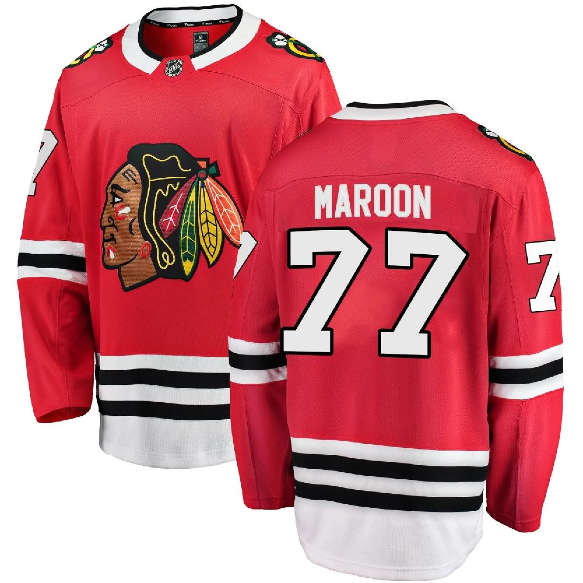 Men's Pat Maroon Chicago Blackhawks Red Home Fanatics Breakaway Premium Replica Jersey