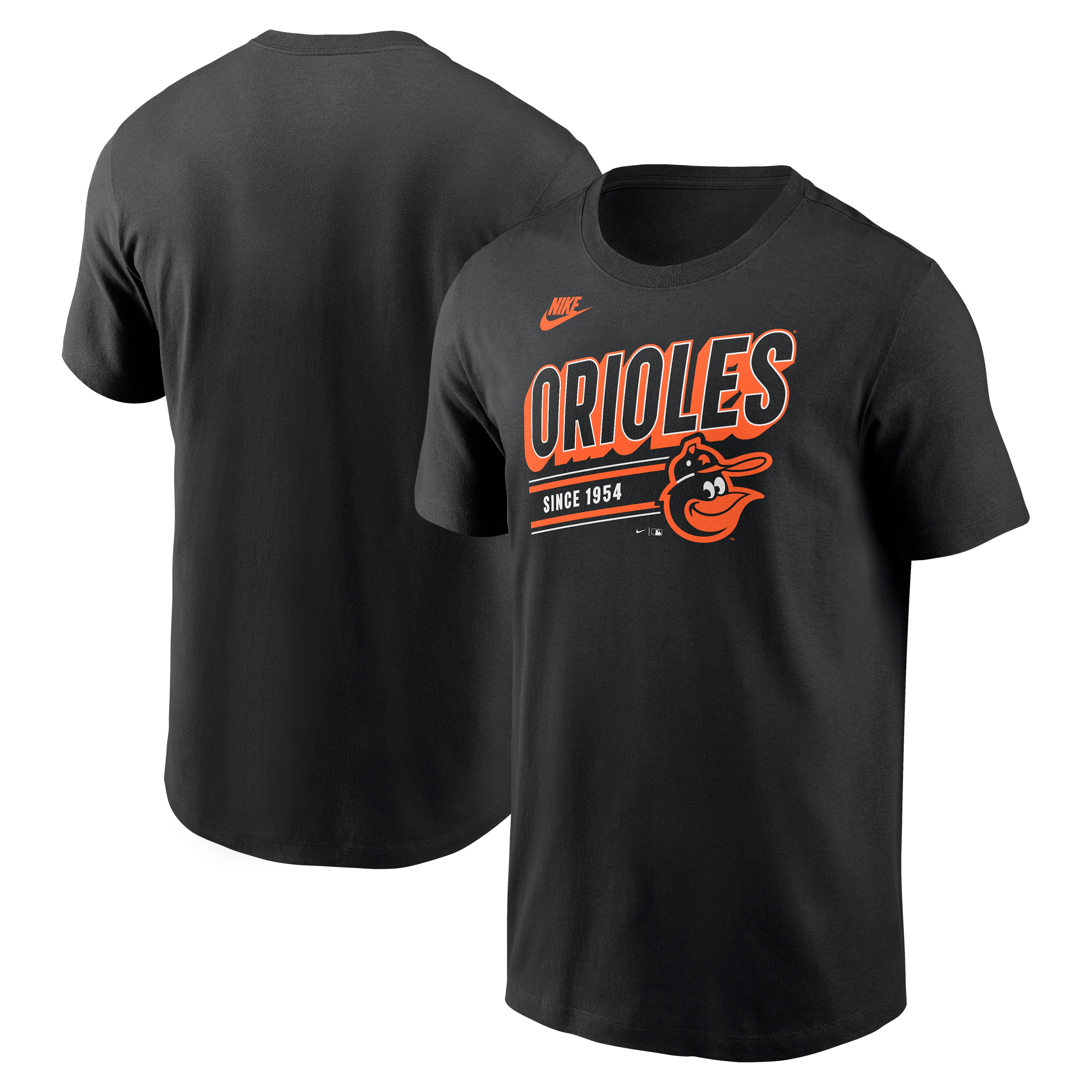 Men's Baltimore Orioles Nike Black Cooperstown Retro T-Shirt