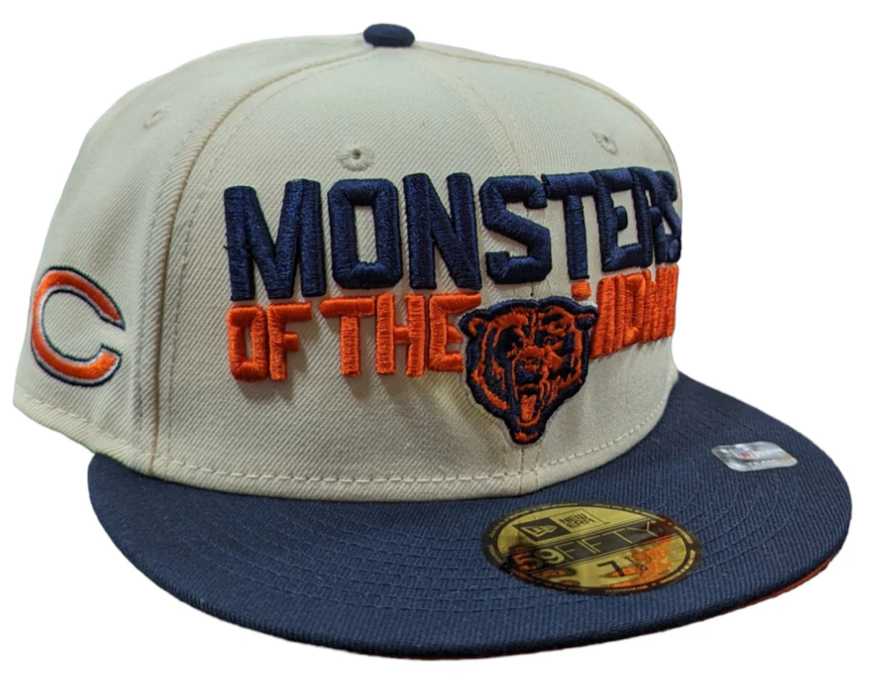 Chicago Bears 2 Tone Cream/Navy Monsters of the Midway New Era 59FIFTY Fitted Hat