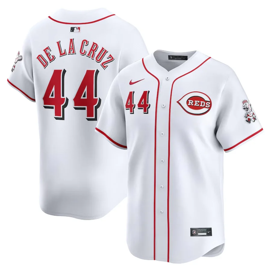 Youth Elly De La Cruz Cincinnati Reds NIKE White Home Limited Replica Jersey
