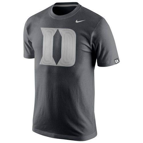 Mens NCAA Nike Duke Blue Devils Platinum Charcoal Tri-Blend Tee