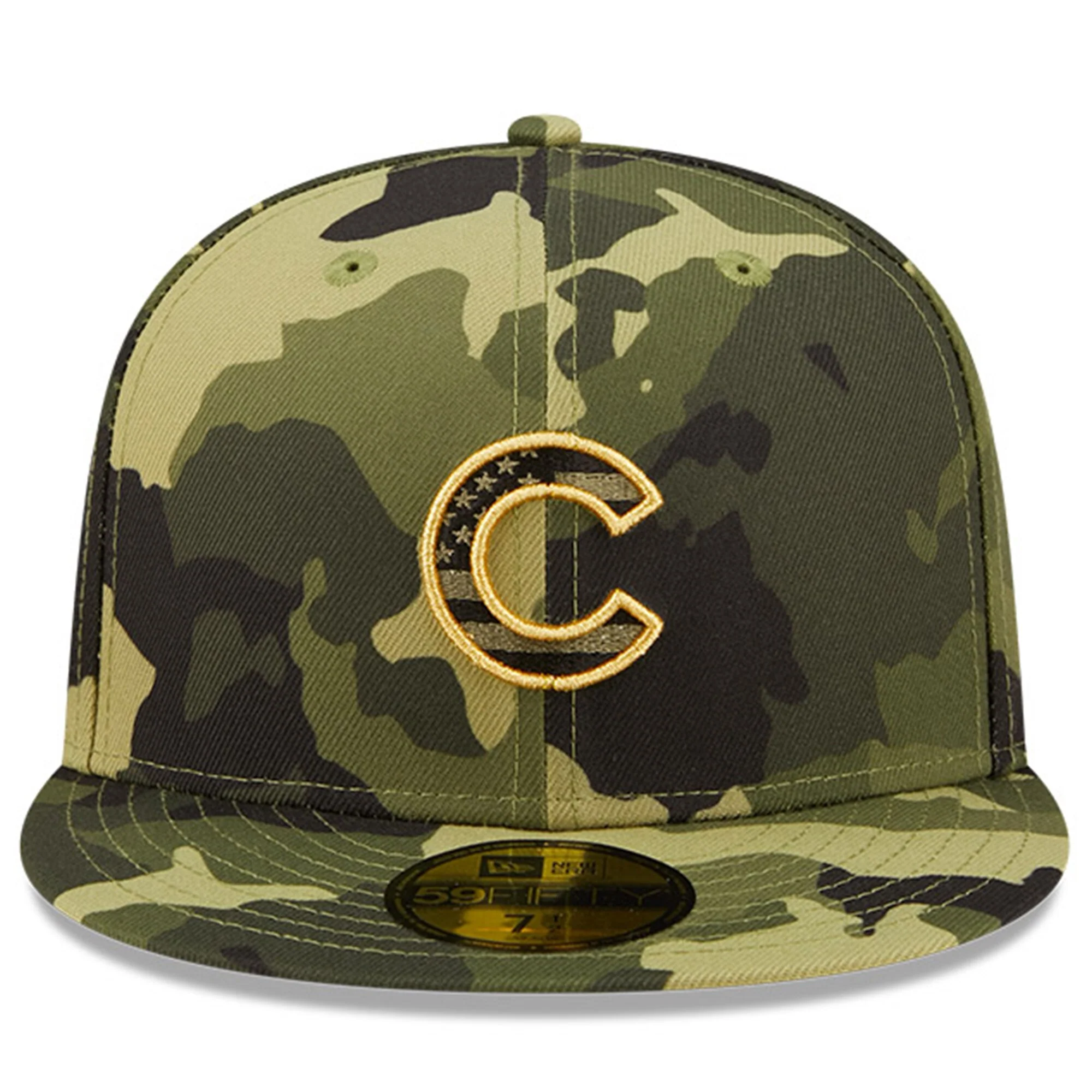 Chicago Cubs New Era 2022 MLB Armed Forces Day On-Field 59FIFTY Fitted Hat - Camo