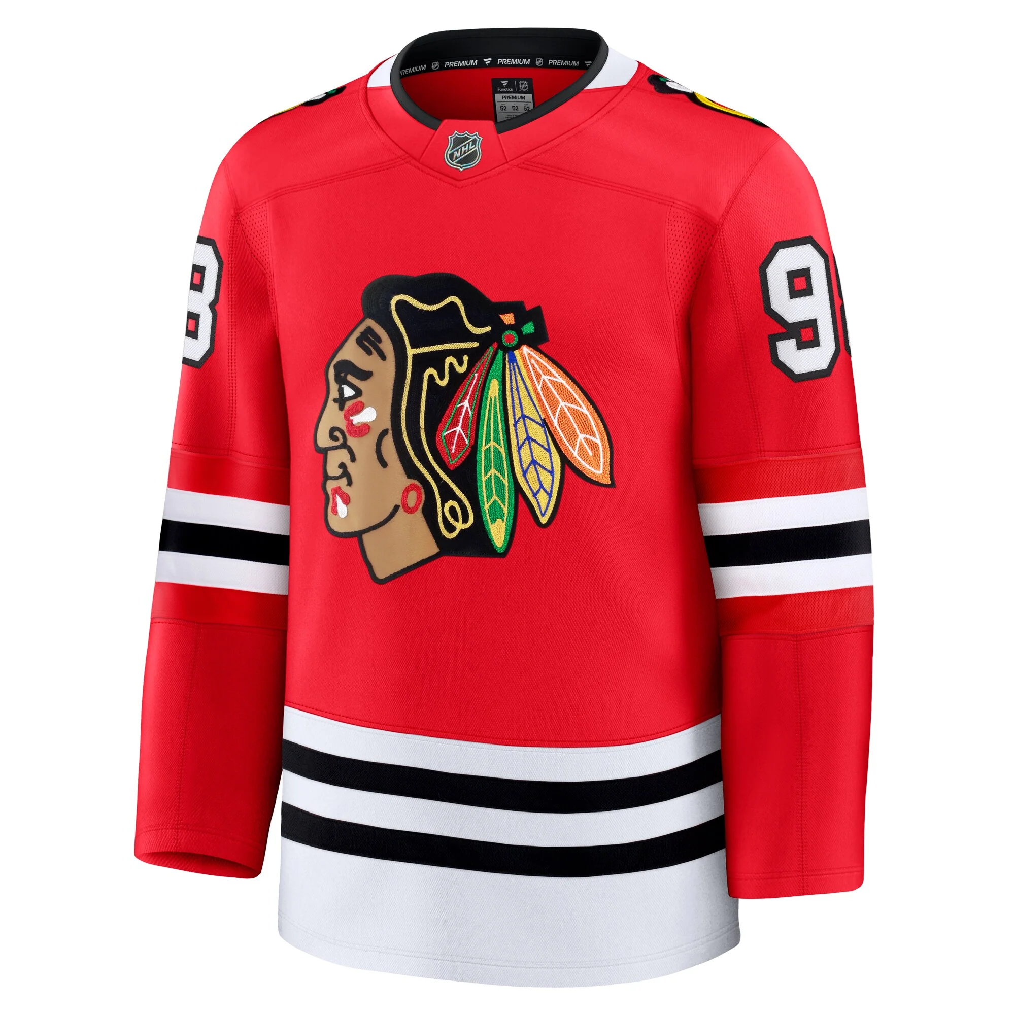 Men's Connor Bedard Chicago Blackhawks Fanatics Red Home Premium Jersey