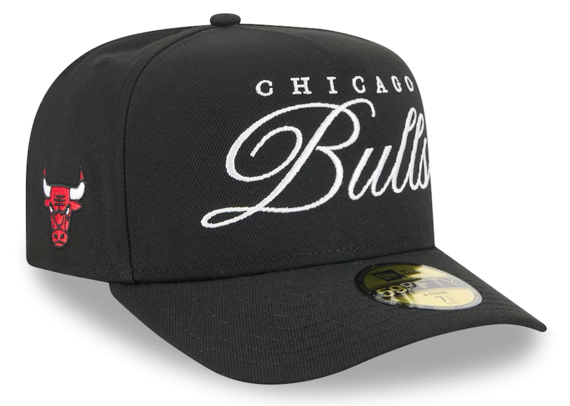 Men's Chicago Bulls New Era Black 2025 NBA Draft A-Frame 59FIFTY Fitted Hat