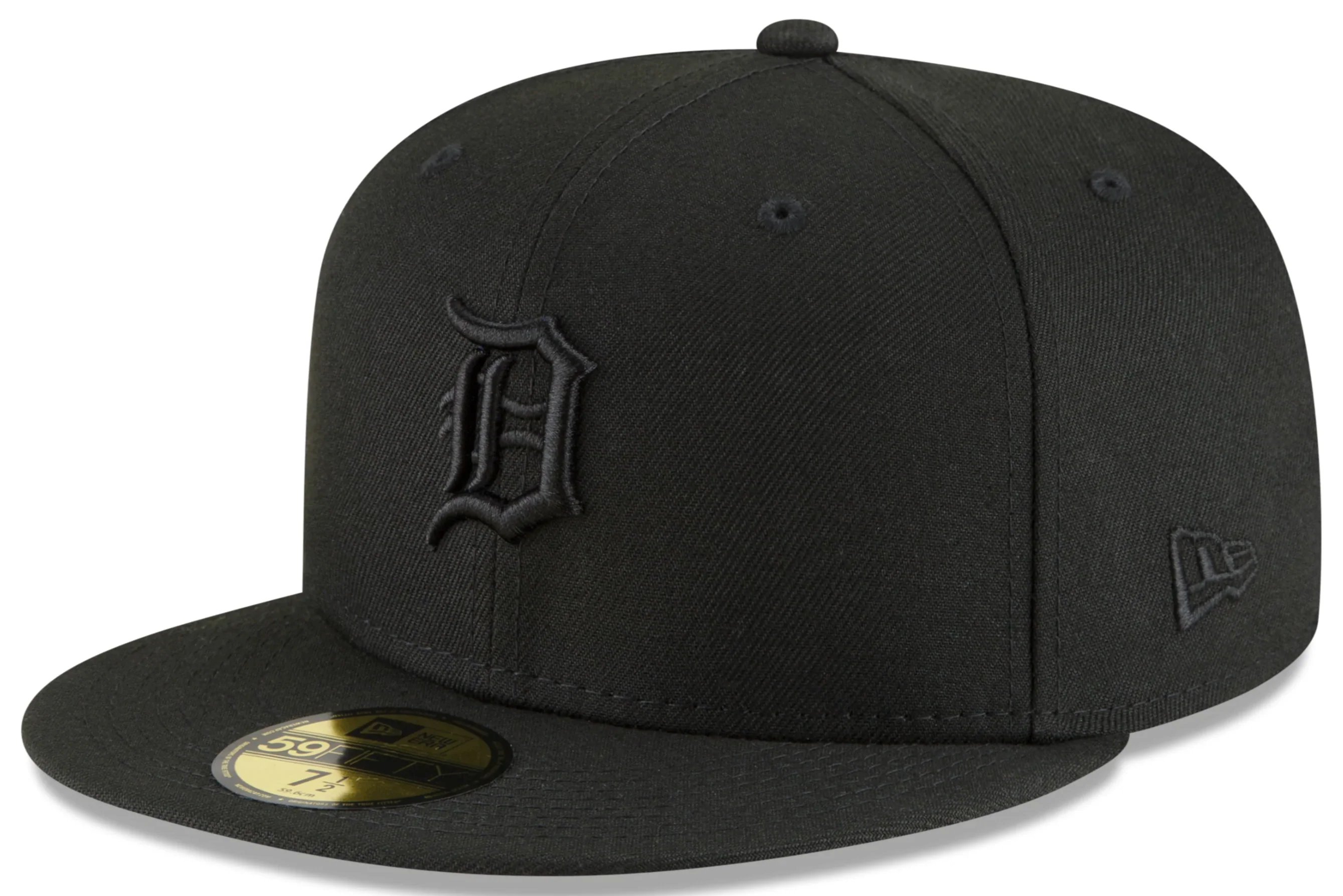 Men's Detroit Tigers New Era Tonal Black On Black 59FIFTY Fitted Hat