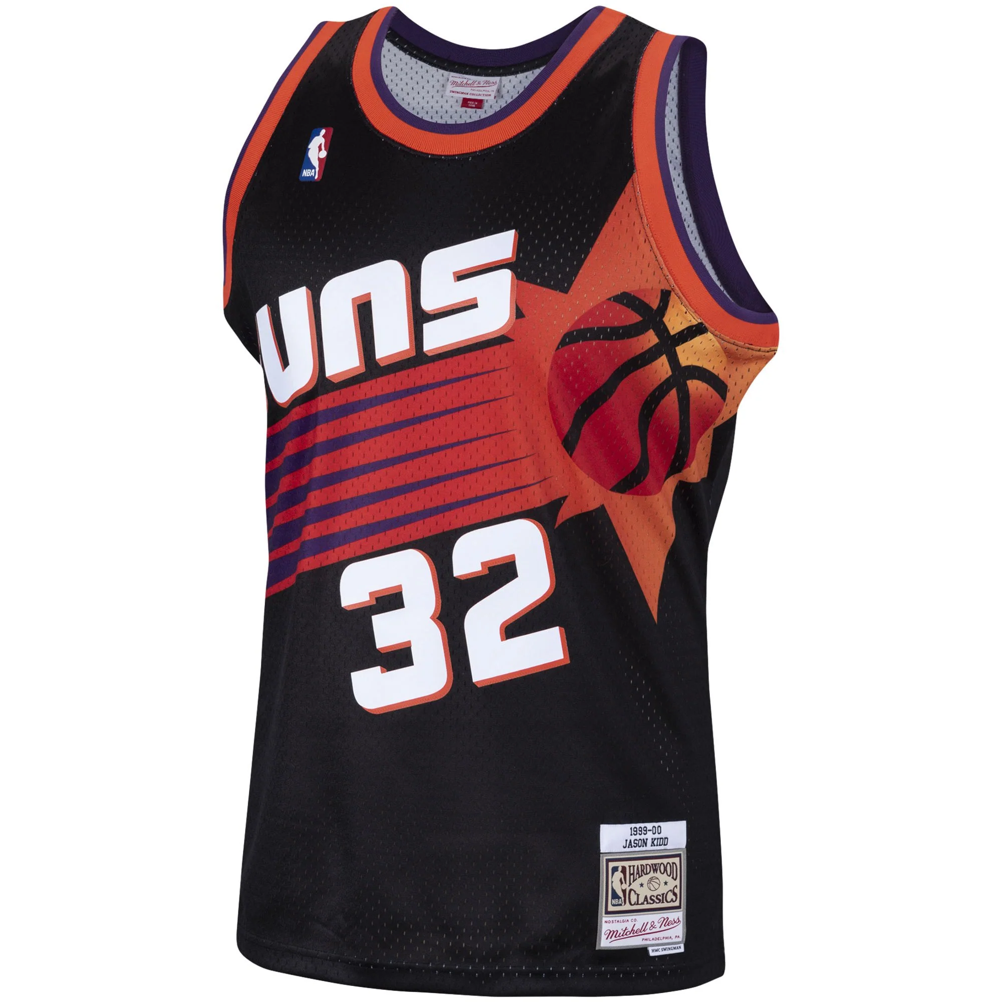 Men's Phoenix Suns Jason Kidd Mitchell & Ness Black 1999-2000 Hardwood Classics Swingman Jersey