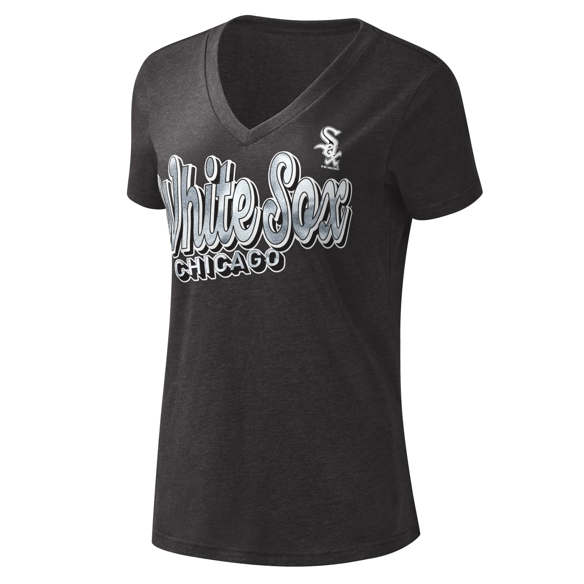 Women's Chicago White Sox Heathered Black G-III Script Tee