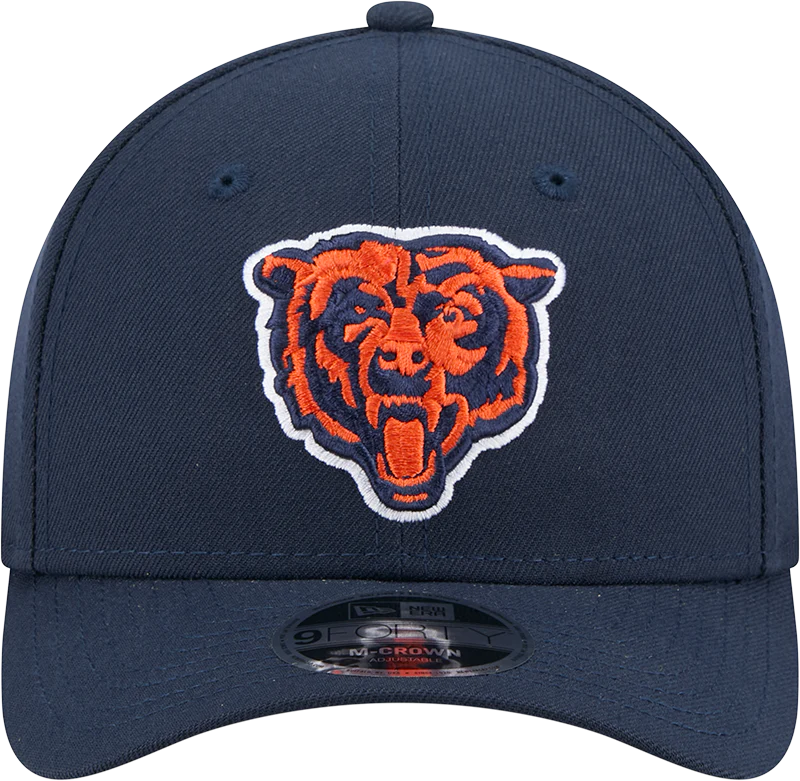 Men's Chicago Bears New Era Primary Logo Navy M-Crown 9FORTY Snapback Adjustable Hat