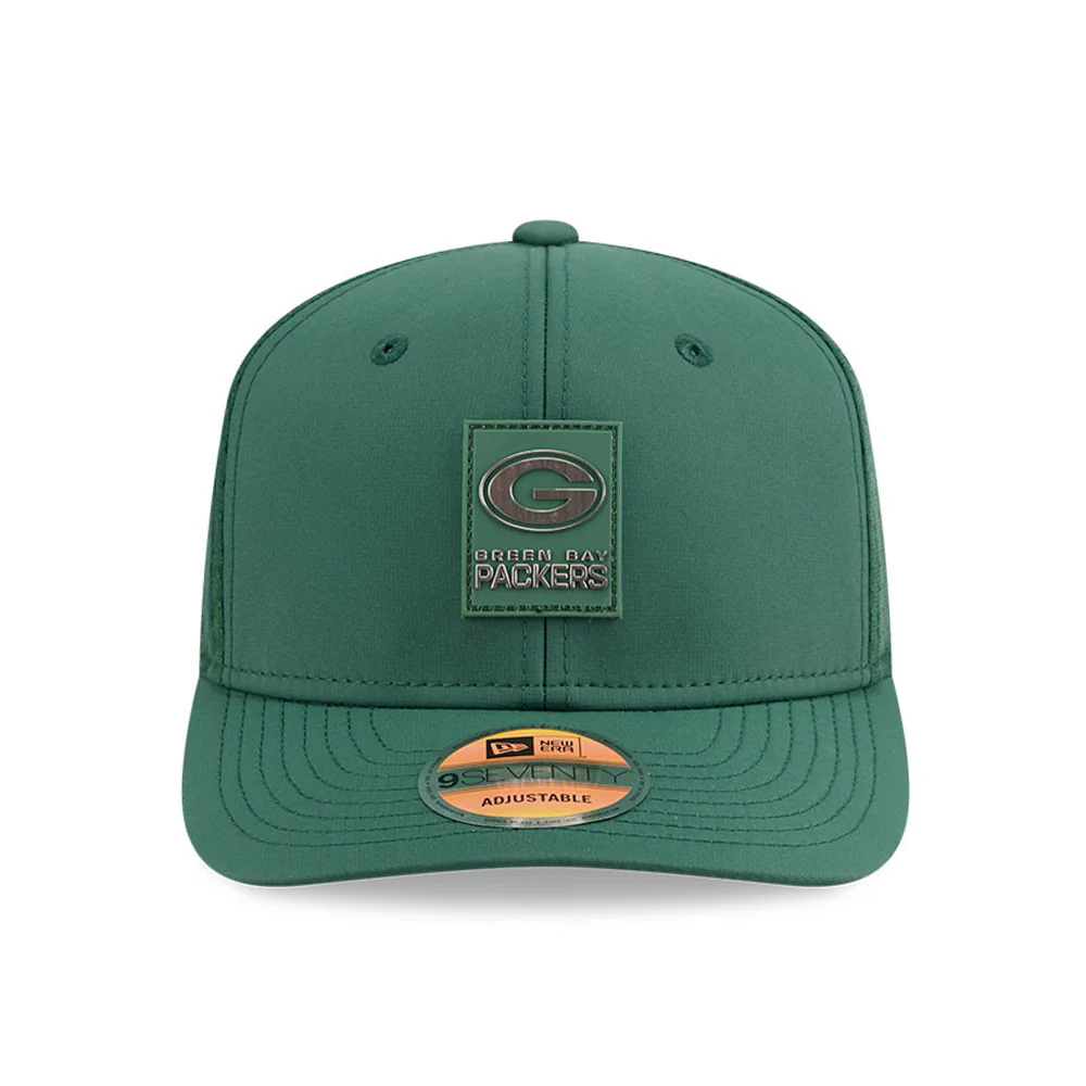 Men's Green Bay Packers New Era Green 2025 NFL Sideline Heat 9SEVENTY Adjustable Hat