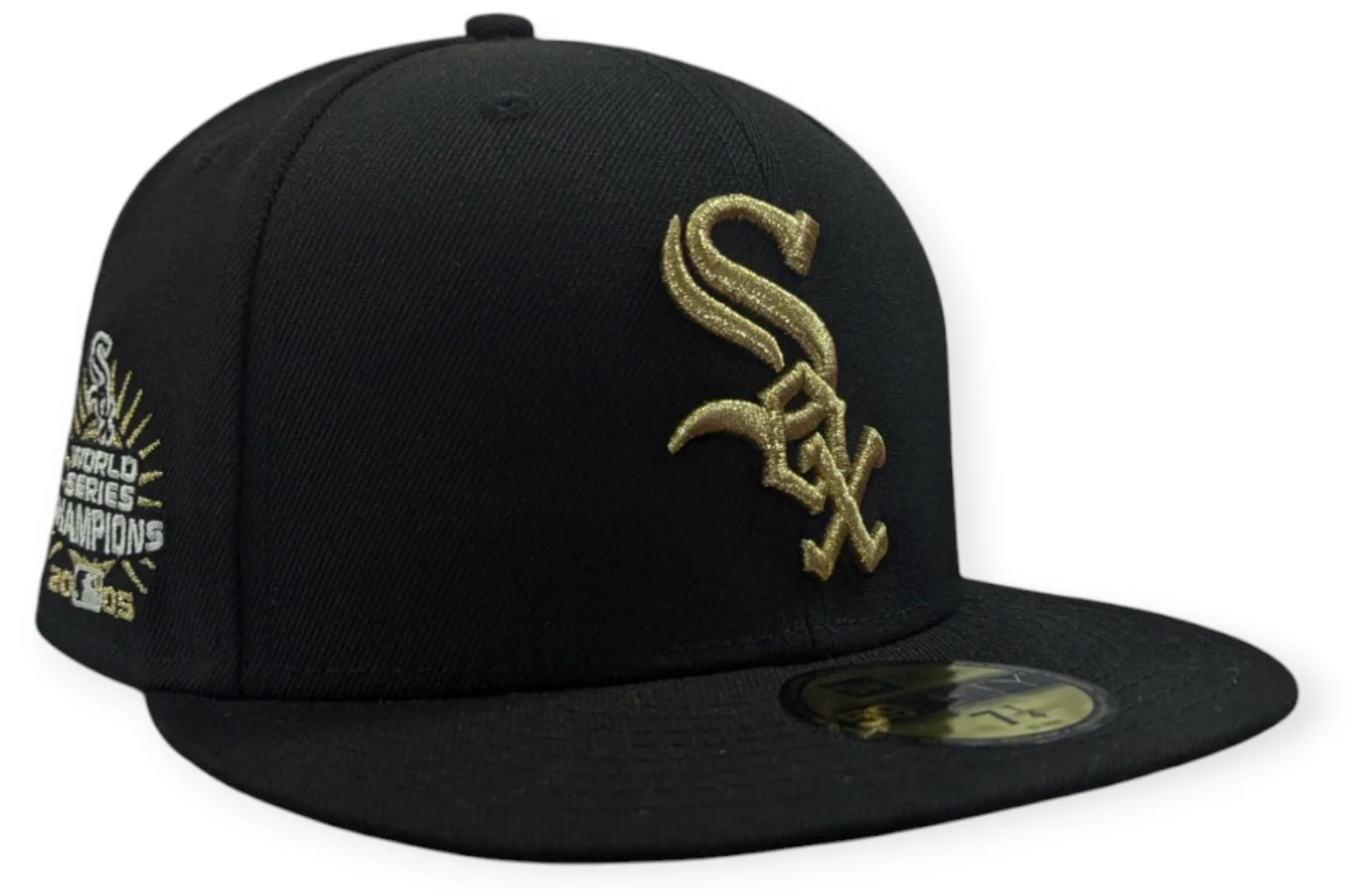 Chicago White Sox New Era 2005 World Series Champions Black Gold Anniversary 59FIFTY Fitted Hat