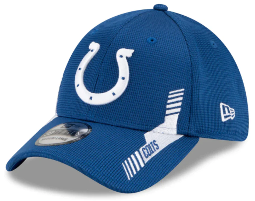 Men's Indianapolis Colts New Era Royal 2021 NFL Sideline Home 39THIRTY Flex Hat