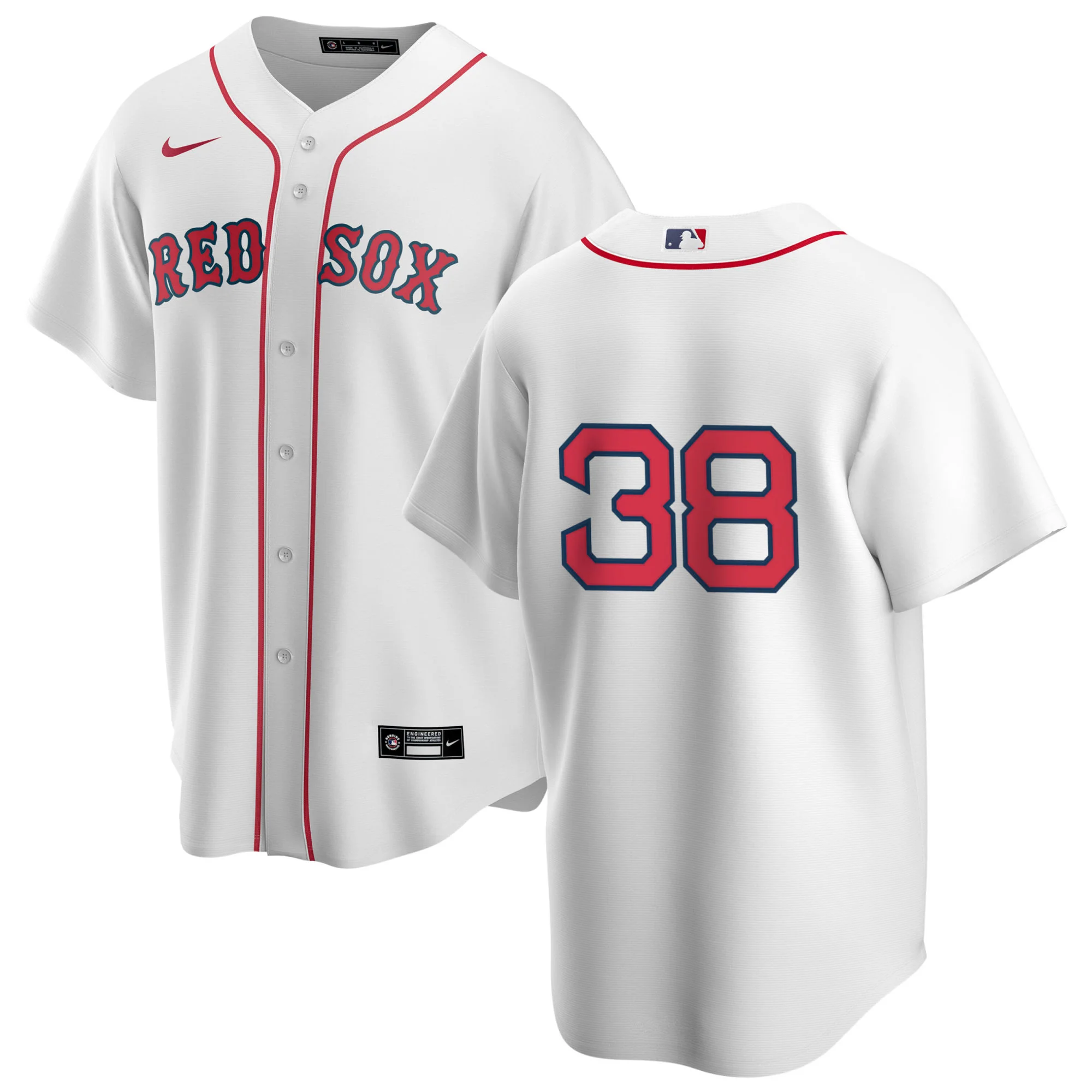 Men's Nike Boston Red Sox Curt Schilling #38 Home Official Replica Player Jersey