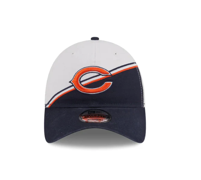 Men's Chicago Bears 2023 Sideline Secondary Logo White/Navy 9TWENTY Adjustable Hat